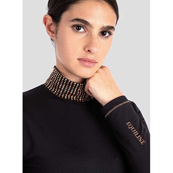 Equiline Shirt mit hohem Kragen EQ_Glamour, schwarz