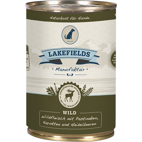Lakefields Wildfleisch mit Pastinaken, Karotten und Heidelbeeren  400 gr