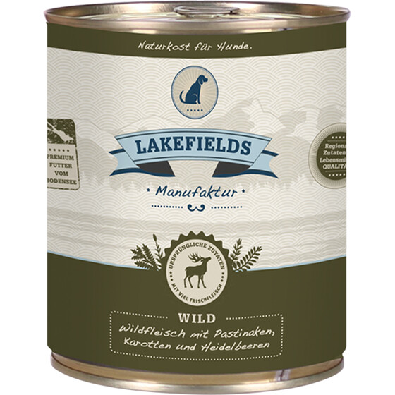 Lakefields Wildfleisch mit Pastinaken, Karotten und Heidelbeeren  800 gr