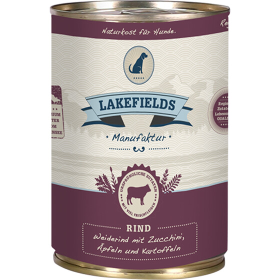 Lakefields Weiderind mit Zucchini, Äpfeln und Kartoffeln 400 gr 1 Dose