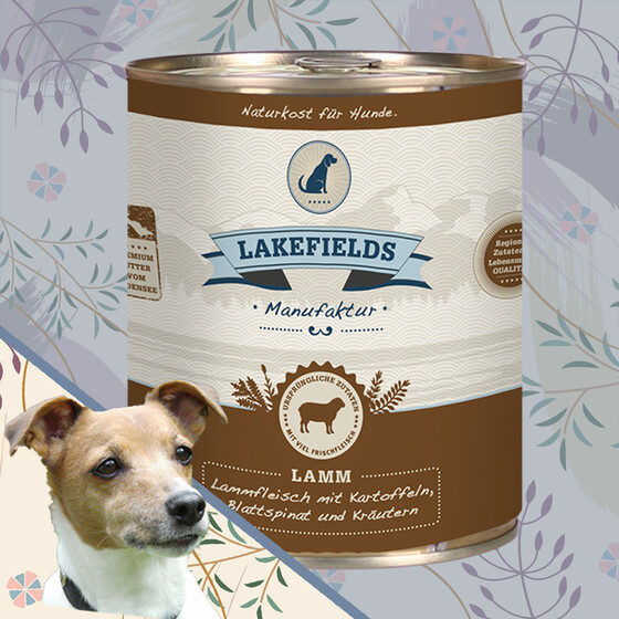 Lakefields Lammfleisch mit Kartoffeln, Blattspinat und Kr�utern 800 gr